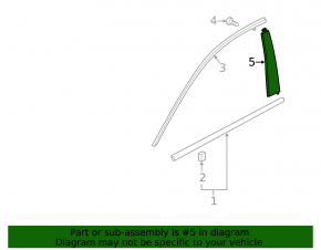 Door trim side front right Acura TLX 15-