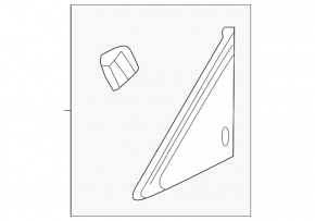 Cap corner of the wing front right Honda CRZ 11-16 mat worn