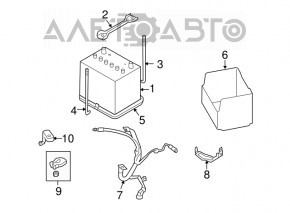 Upper battery bracket for Subaru B9 Tribeca
