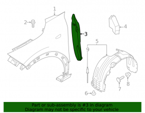 Wing seal door-wing left Kia Niro 23-