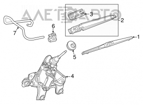 Rear wiper arm Toyota Sienna 21-25