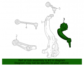Lower control arm, front left, rear, Honda Prologue 24-26