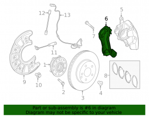 Front left caliper bracket for Mercedes C-class W205 300/350e/350h/400 15-21 for 330/32mm