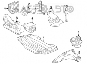 Mercedes W211 E550 RWD automatic transmission mount