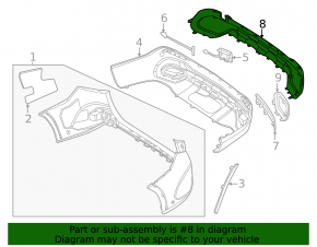 Rear bumper lip trim Mercedes GLC-class X254 23-25 AMG pkg, night pkg
