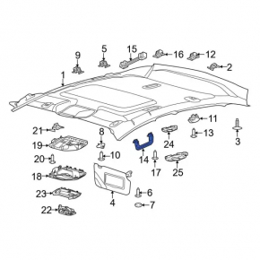 Ford Focus mk3 11-18 gray ceiling handle