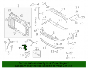 Radiator deflector right upper Ford Fiesta 14-19 1.6