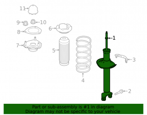 Rear left shock absorber for Infiniti Q60 17-20 sport