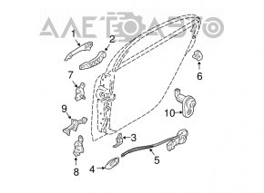Door hinge lower rear right Mazda6 03-08