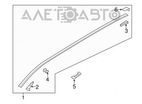 Right roof lining for Mazda CX-5 17-25 without roof rails, broken fasteners