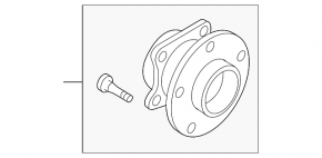 Rear left hub Mazda CX-9 07-15 AWD