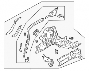 Front left quarter panel for Ford Escape MK4 2022 hybrid, white