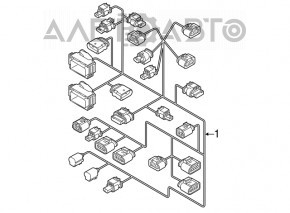 Main wiring with underhood fuse box for VW Passat b7 12-15 USA 1.8T