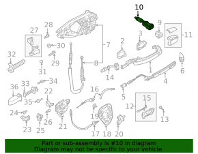 Front left door lock cylinder Audi A6 C8 19-