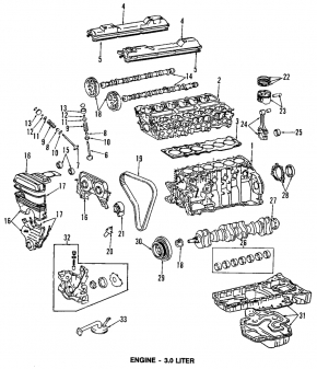 Cylinder head assembly Lexus IS200 99-05 for grinding