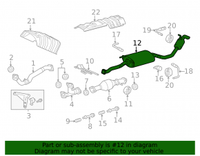 Lexus RX350 10-15 Rear Muffler with Barrel