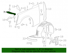 Front right wing bracket Chevrolet Camaro 16-