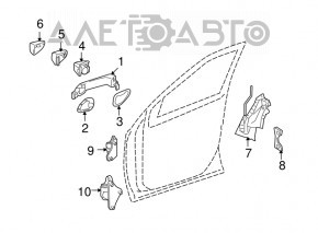 Door hinge upper rear right Mercedes X164 GL W164 ML W251 R