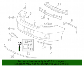 Rear Bumper Reflector Right Honda Clarity 18-21 USA