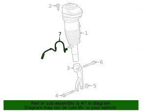 Shock absorber wire front right BMW X5 G05 19-23