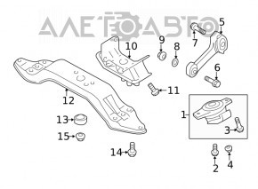 Engine mount central gearbox Subaru Impreza 17- GK automatic transmission