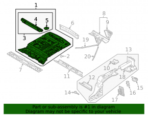 Metal trunk floor for Audi Q8 19-25