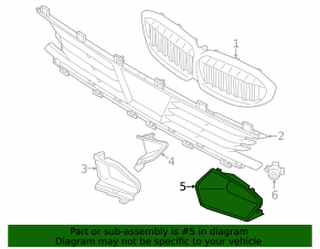 Front bumper grille left BMW 3 G20 23-25