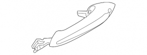 Door handle outer front left BMW 5 F10 09-17 backlight, without keyless