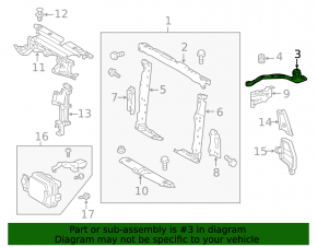TV eyelash right Toyota Rav4 13-15 prerest