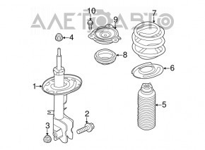 Front left spring Nissan Murano z51 09-14