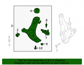 Lower control arm front left Hyundai Santa FE Sport 13-18