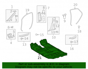 Lexus RX350 Floor Cover 10-12 Black