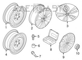 Spare tire spare wheel VW Golf 15-21