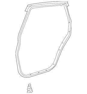 Toyota Prius 2009 2004 rear right door seal