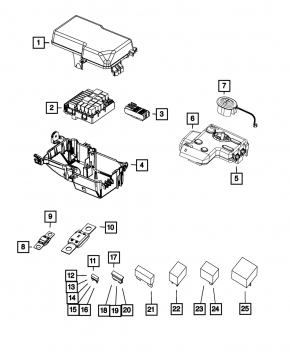 Underhood fuse box Dodge Dart 13-16 2.4 SXT