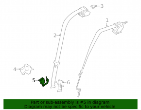 Rear left seat belt latch BMW i4 22-26