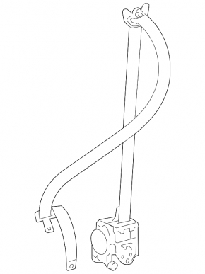 Passenger seat belt Lexus LS460 LS600h 07-12 black