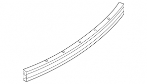 Rear bumper reinforcement complete with wide fangs Nissan Rogue 19-20 JP