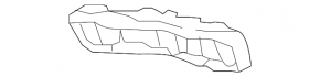 Rear bumper mount left Nissan Rogue Sport 17-22