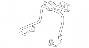 Air conditioner tube condenser-compressor second Toyota Highlander 08-13 3.5