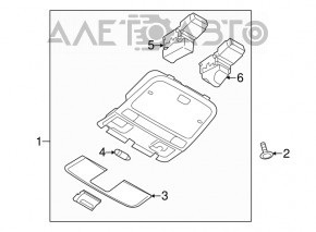 Subaru b9 Tribeca beige front light with sunroof control