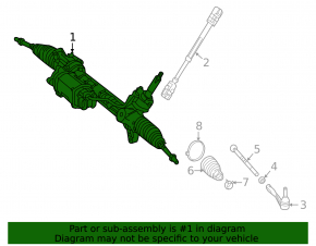 Steering rack Mercedes GLS-class X166 13-19 electric