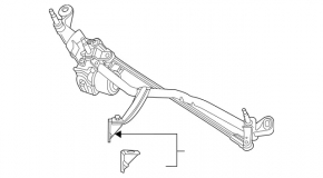 Windscreen wiper linkage with motor for Mercedes C-class W205 19-21