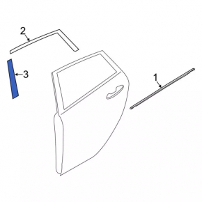 Door trim side rear right front Ford Fiesta 11-19 5d