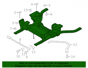 Front subframe Ford Mustang mk6 15- 2.3T, bolts broken