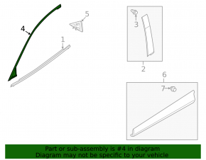 Upper door molding front right Mazda CX-5 17-