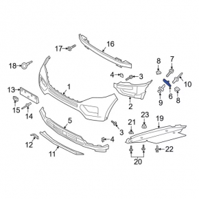 Front bumper mount right Ford Explorer 20-