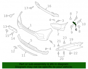 Front bumper mount right Ford Explorer 20-