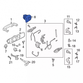 Front left lock cylinder Ford Explorer 20-