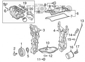Front Engine Cover Inner Toyota Rav4 19-22 2.5 A25A-FXS hybrid
